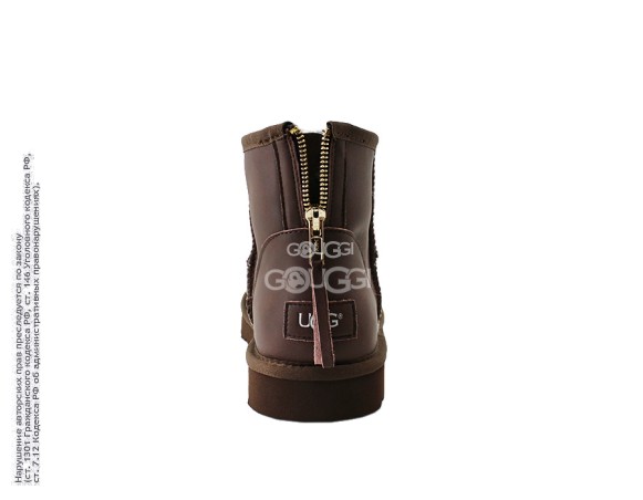 Мужские мини угги на молнии Mini One ZIP MENS Metallic Chocolate 