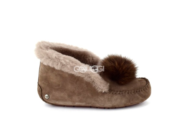 Женские мокасины Alena Pom Pom Cappuchino