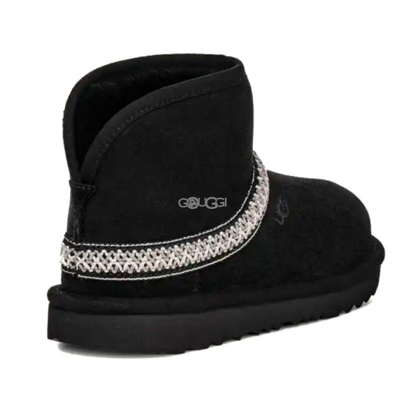 Женские мини угги Classic Mini Crescent - Black
