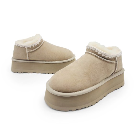 Женские ультра мини угги на платформе Ugg Ultra Mini Platform Sand