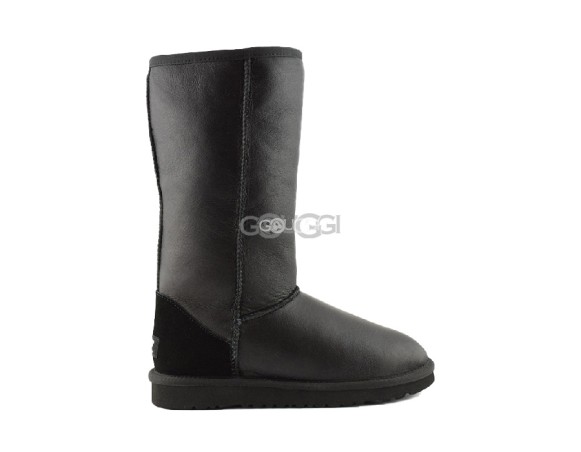 Женские высокие угги Classic Tall Metallic Black