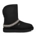 Женские короткие угги Classic Short Crescent - Black