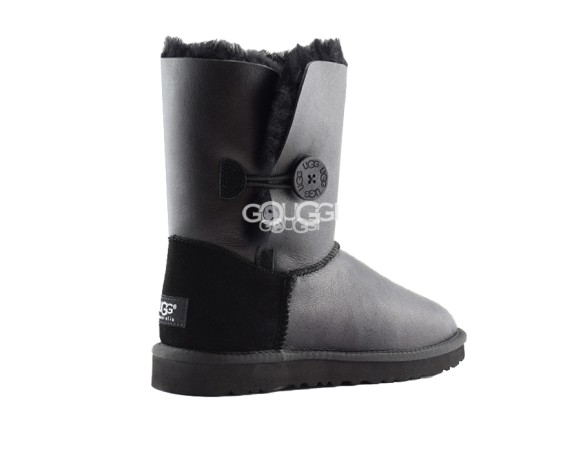 Женские угги с пуговицей Bailey Button Metallic Black
