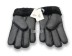 меховые перчатки мужские Leather Black