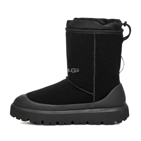 Мужские короткие угги Classic Short Weather Hybrid - Black