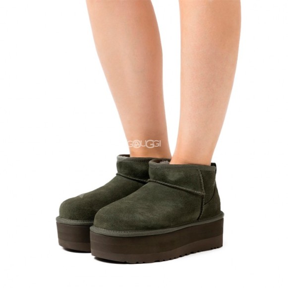 Женские ультра мини угги на платформе Ultra Mini Platform Boot - Forest Night