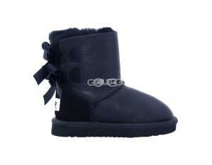 Kids Bailey Bow Metallic Black