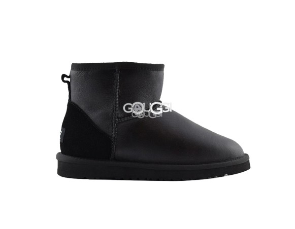 Женские мини угги Classic Mini Metallic Black