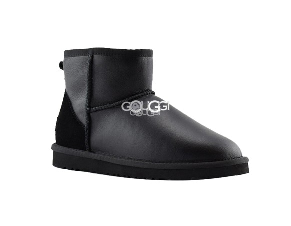 Женские мини угги Classic Mini Metallic Black