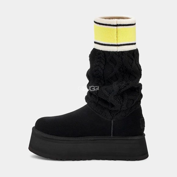 Женские угги Ugg Classic Sweater Letter Black