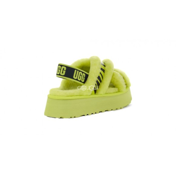 Женские сандалии Disco Cross Slide Animalia - Key Lime