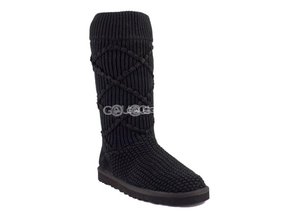 Женские вязаные угги Classic Argyle Knit Black