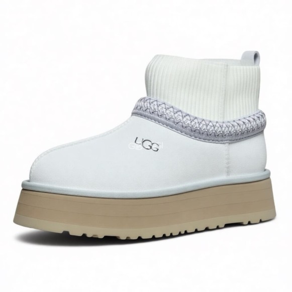 Женские слипоны на платформе UGG Tazz Knit White
