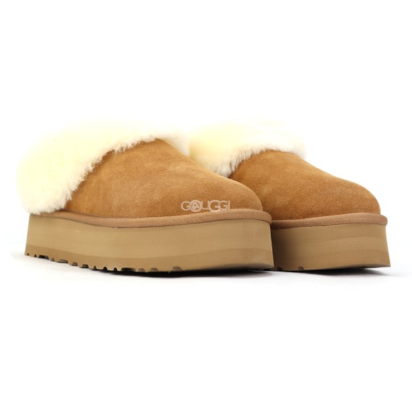 Женские слипоны на платформе Tazzelle Chestnut
